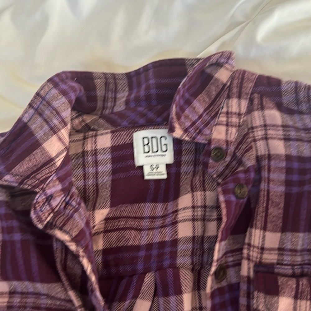 BDG purple and pink flannel